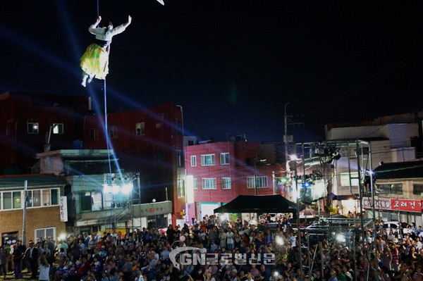 2019 목포세계마당페스티벌 개막공연 공중퍼포먼스 꿈의 나래