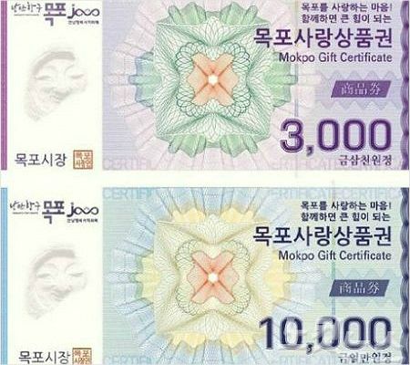 목포사랑 상품권 (사진=목포시 제공)