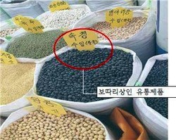 보따리 상인 통해 밀수입한 중국산 농산물