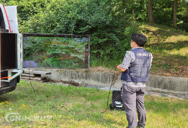 여름철 산림 내 불법행위 단속모습