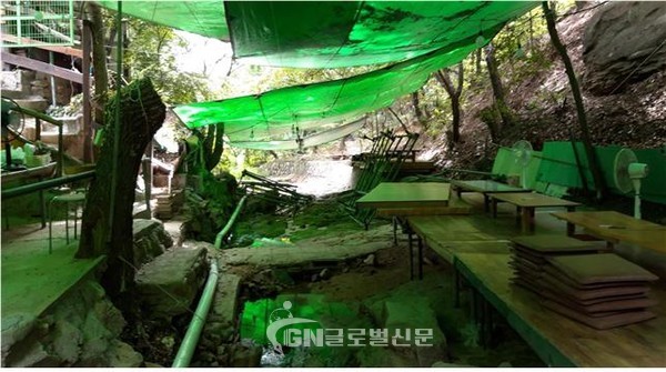 2019년 주요 적발 사례 계곡 점유