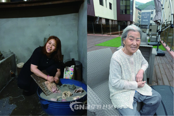 왼쪽부터 기증자 이은영(43세), 기증자 김숙필(86세)