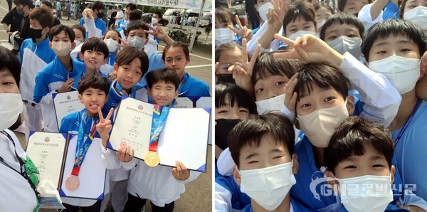 서울 신남 초등학교 태권도부 선수단