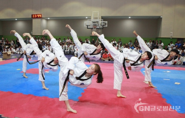 제17회 구청장기 및 제1회 동작구협회장기 태권도대회 시범단 사진