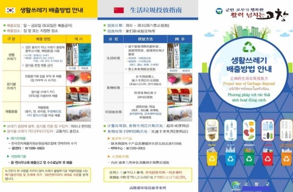 외국인 생활쓰레기 배출방법 안내