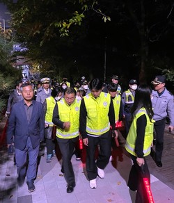 동국대‘대학생 순찰대’야간 합동순찰 사진