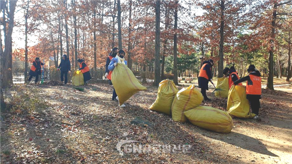 ‘낙엽수거 자원봉사 활동’