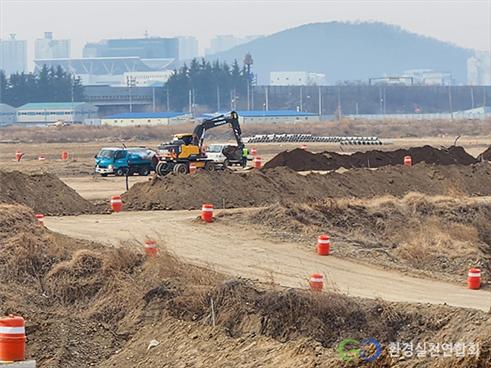 대구 검단동 금호워터폴리스 개발사업 현장(환경실천연합회 제공)