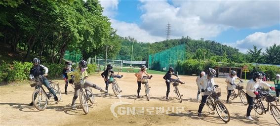 올해 상반기에 진행한 ‘은평구민 자전거 교실’ 모습.