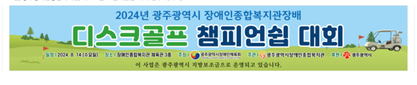 디스크골프 챔피언쉽 대회 포스터