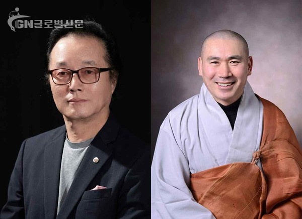 (사)한국불교예술문화총연합회 정광진 회장과 마가스님