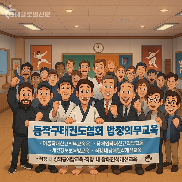 사진-동작구태권도협회 "국가법정의무교육"안내 포스터