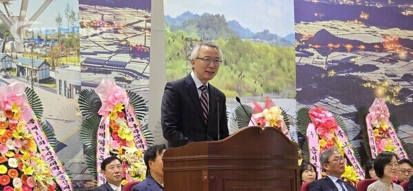 사진-나사렛대학교 김경수 총장이 대회사  [나사렛대학 태권도학과 제공]